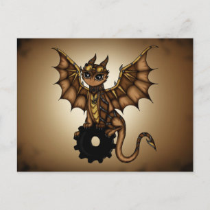 Steampunk Dragon Postcard
