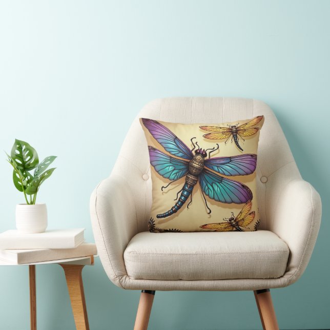 Steampunk Dragonflies Cushion (Chair)
