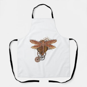 Steampunk Dragonfly T Shirt Vintage Gears Goth Men Apron