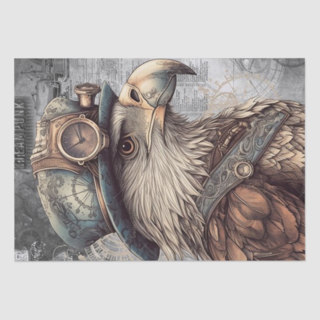 Steampunk Eagle Tissue Paper (Front)