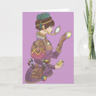 Steampunk Easter Holiday Card
