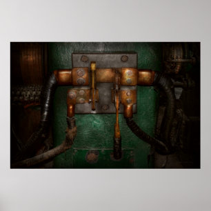Steampunk - Electrical - Pull the switch Poster