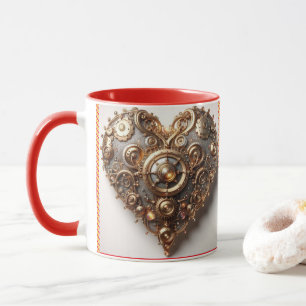 Steampunk Elegant Clockwork Gear Heart Mug