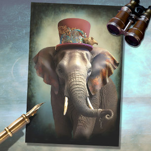 Steampunk Elephant 3 Decoupage Paper