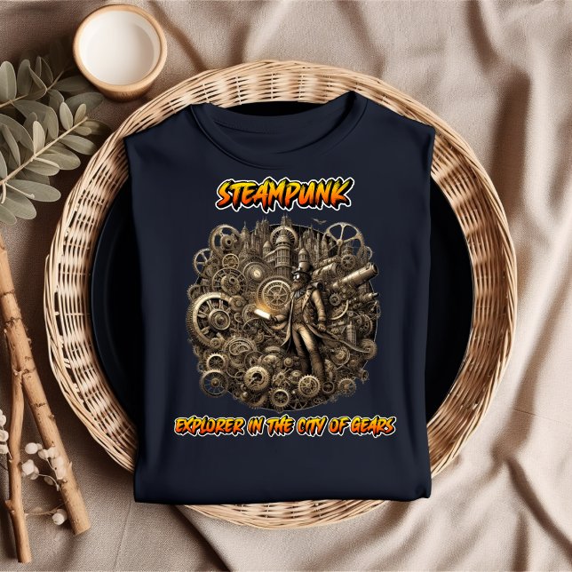 Steampunk Explorer into the City of Gears T-Shirt (Creator Uploaded)