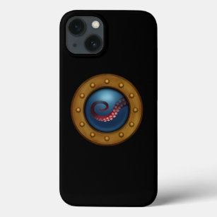Steampunk Explorer Submarine Ship Porthole Octopus Case-Mate iPhone Case
