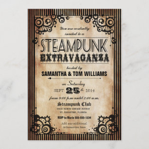Steampunk Extravaganza Party Invitation