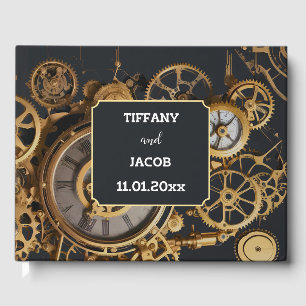 Steampunk Extravaganza Vintage Cogs Guest Book