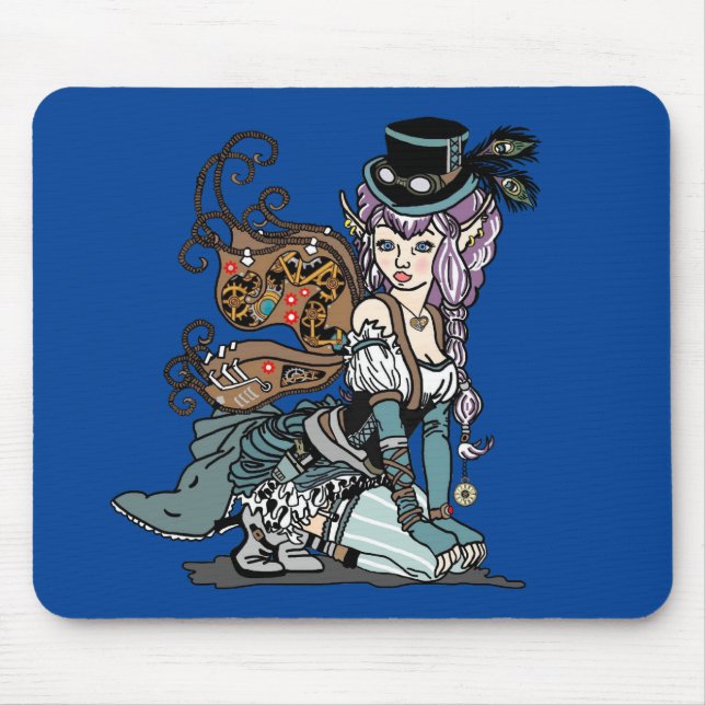 Steampunk Fairy Girl Mousepad (Front)