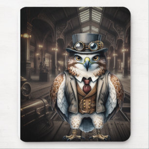 Steampunk Falcon  Mouse Mat