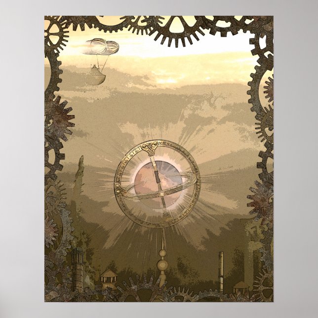 Steampunk Fantasy City Poster (Front)