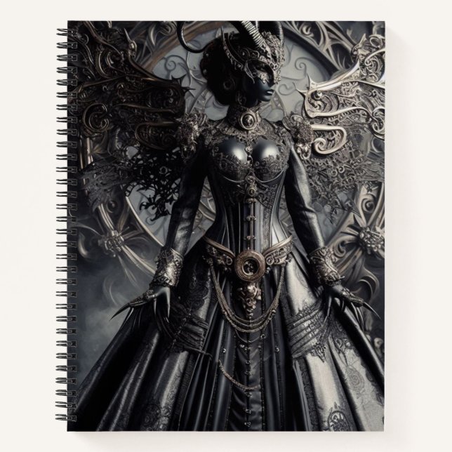 Steampunk Fantasy Darkness Demon Fashion  Notebook (Front)