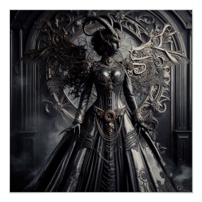 Steampunk Fantasy Darkness Demon Fashion  Poster (Front)