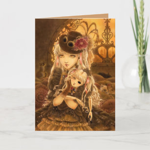 Steampunk Fantasy Greeting Card