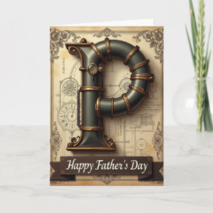 Steampunk Fathers Day Letter Card