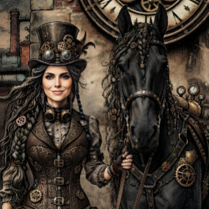 Steampunk féminine découpage paper