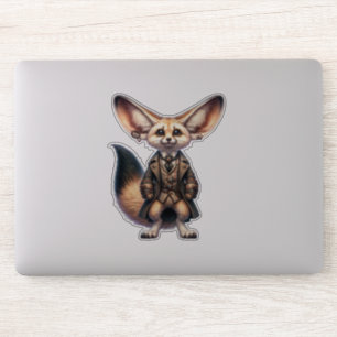 Steampunk Fennec Fox Transparent Sticker