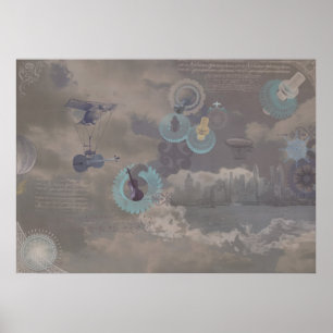 Steampunk Fiddle Strings Poster