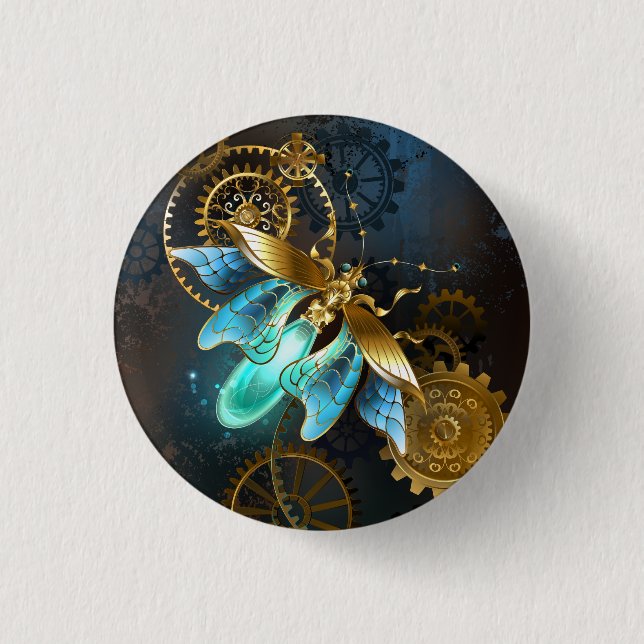 Steampunk Firefly 3 Cm Round Badge (Front)