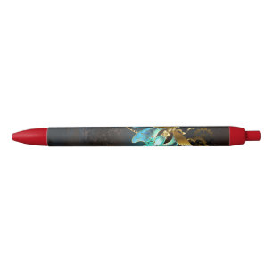 Steampunk Firefly Black Ink Pen