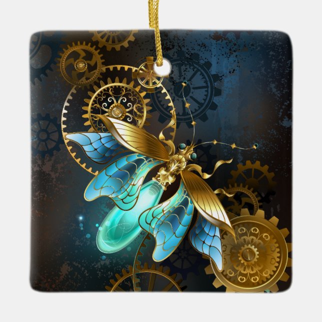 Steampunk Firefly Ceramic Ornament (Front)