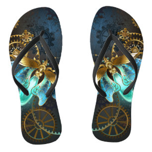 Steampunk Firefly Flip Flops