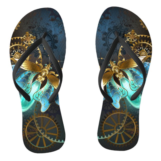 Steampunk Firefly Flip Flops (Footbed)