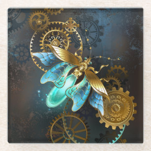 Steampunk Firefly Glass Coaster