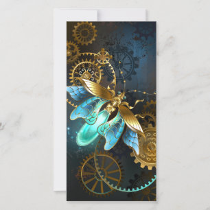 Steampunk Firefly Holiday Card