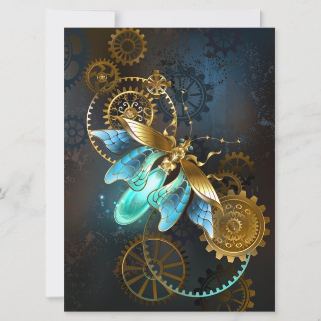 Steampunk Firefly Holiday Card (Front)