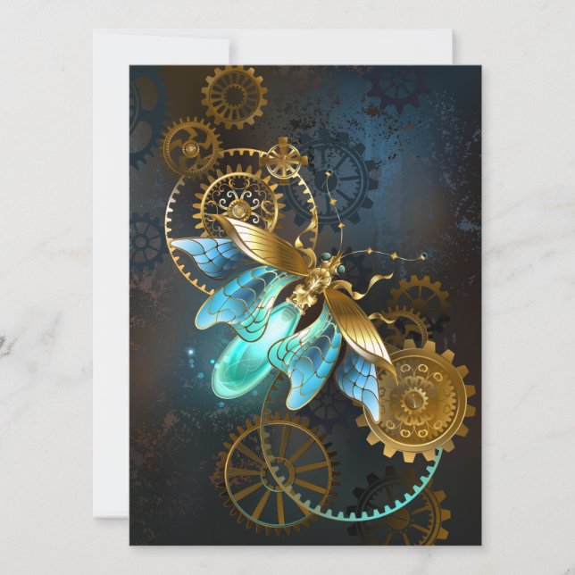Steampunk Firefly Holiday Card (Front)