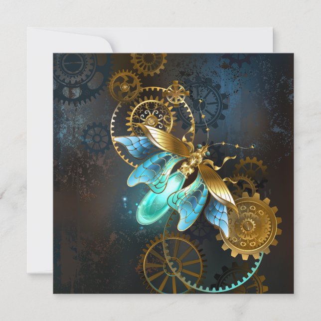 Steampunk Firefly Invitation (Front)
