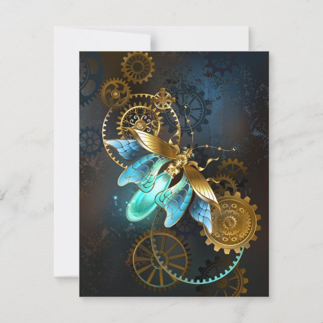 Steampunk Firefly Invitation (Front)