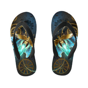 Steampunk Firefly Kid's Flip Flops