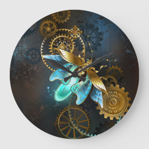 Steampunk Firefly Large Clock