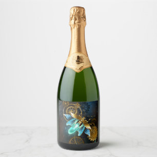 Steampunk Firefly Sparkling Wine Label