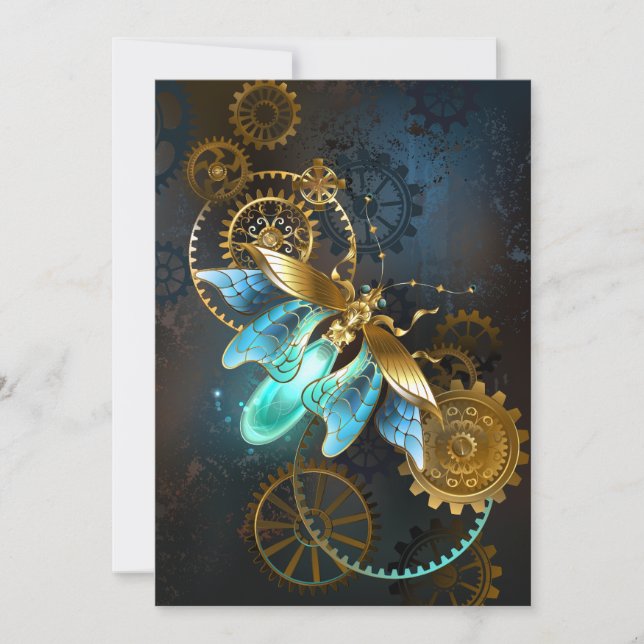 Steampunk Firefly Thank You Card (Front)