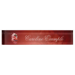 Steampunk Flamingo – Fantasy Digital Artwork Nameplate