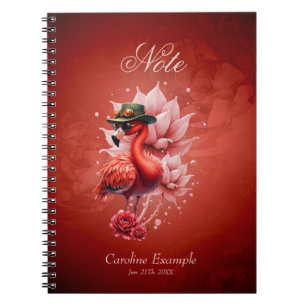 Steampunk Flamingo – Fantasy Digital Artwork Notebook