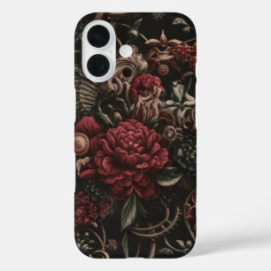 Steampunk Floral Elegance iPhone 16 Case