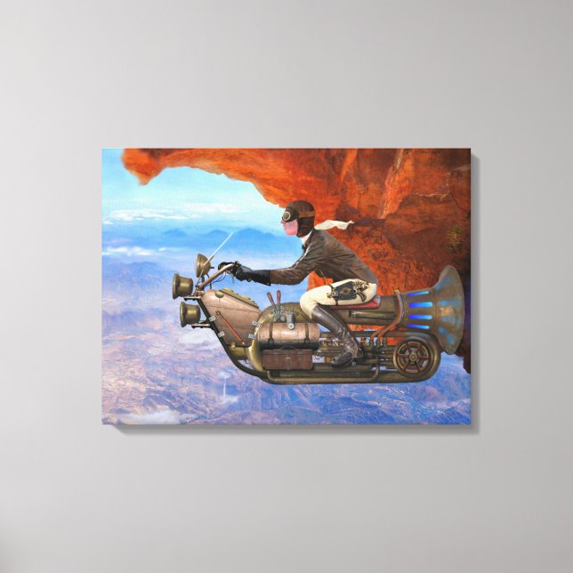 Steampunk Flying Machine Canvas Print (Front)