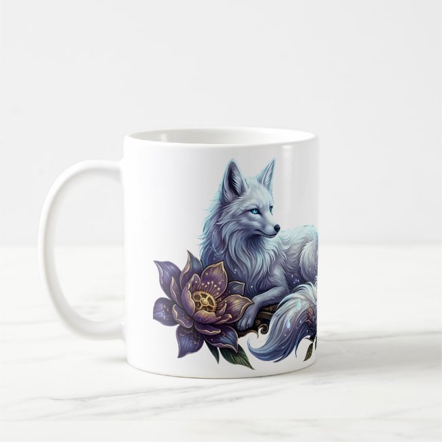 Steampunk Fox Wedding Frame.  Coffee Mug (Left)