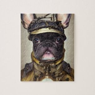 Steampunk French Bulldog Jigsaw Puzzle