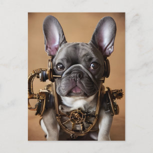 Steampunk French Bulldog Postcard
