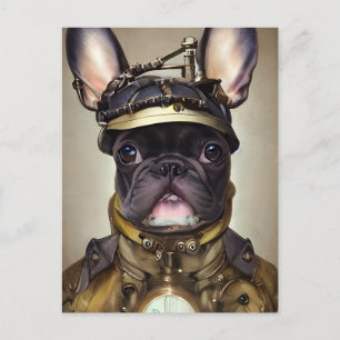Steampunk French Bulldog Postcard