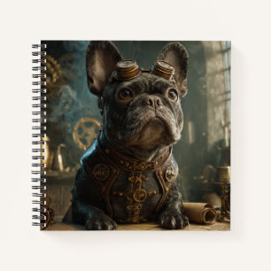 Steampunk Frenchie (Edition 1) - Spiral Notebook