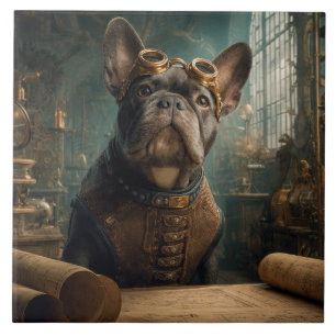 Steampunk Frenchie (Edition 2) - 6" x 6"  Tile