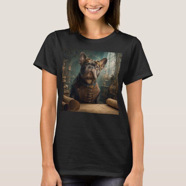 Steampunk Frenchie (Edition 2) - Women's Basic  T-Shirt (Front)