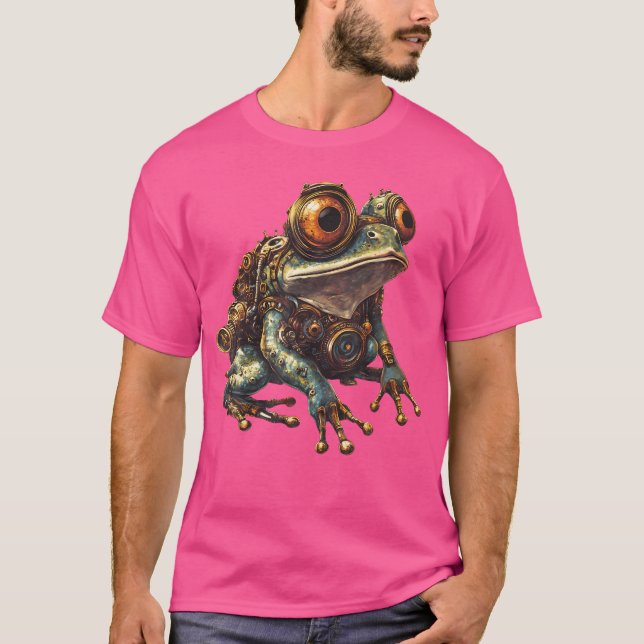 Steampunk Frog Art T-Shirt (Front)