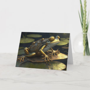 Steampunk Frog   Gothic Art Card